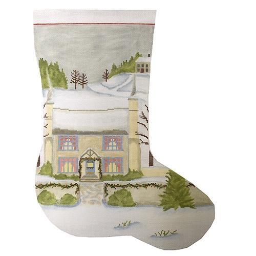 Christmas in the Country Painted Canvas The Plum Stitchery 
