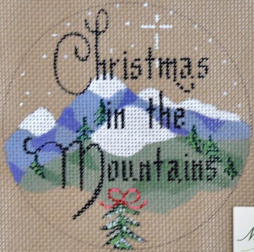 Christmas in the Mountains Painted Canvas Danji Designs  - 1