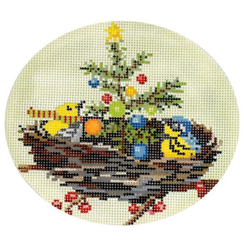 Christmas in the Nest Painted Canvas Scott Church Creative  - 1