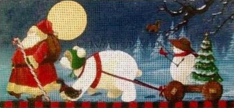 Christmas March on 13 Painted Canvas Susan Roberts Needlepoint Designs, Inc.  - 1