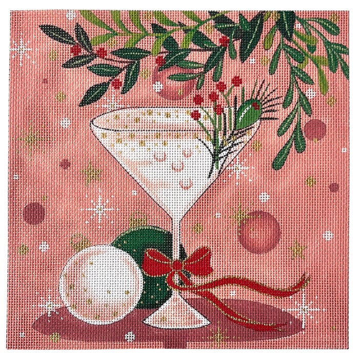 Christmas Martini Painted Canvas Alice Peterson Company 