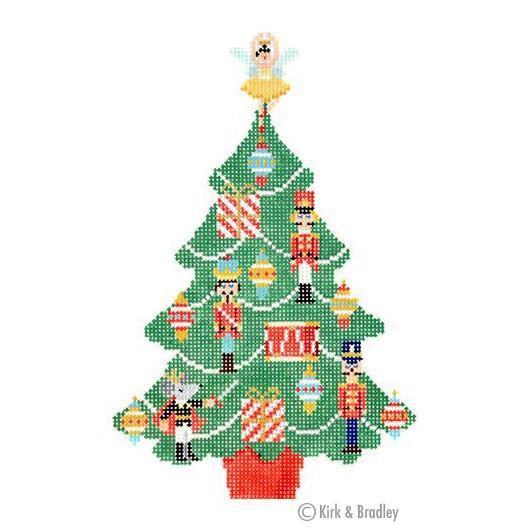 Christmas Nutcracker Tree Painted Canvas Kirk & Bradley 