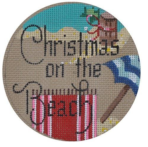 Christmas on the Beach Painted Canvas Danji Designs 