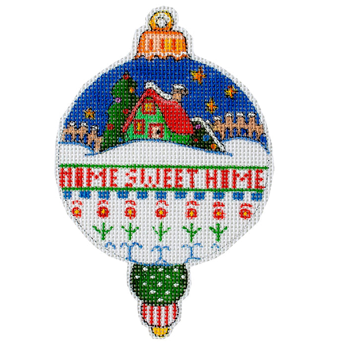 Christmas Ornament: Home Sweet Home Painted Canvas Painted Pony Designs 
