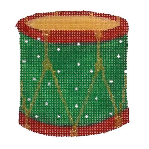 Christmas Ornament   Victorian Toy Drum Painted Canvas Kate Dickerson Needlepoint Collections  - 1