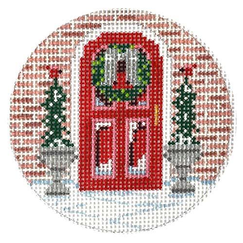 Christmas Red Door Painted Canvas Alice Peterson Company 