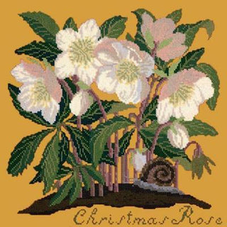 Christmas Rose Needlepoint Kit Kits Elizabeth Bradley Design Yellow 
