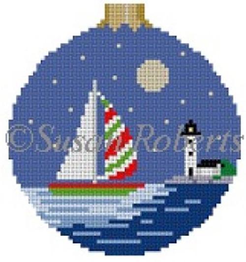 Christmas Sail Painted Canvas Susan Roberts Needlepoint Designs, Inc. 