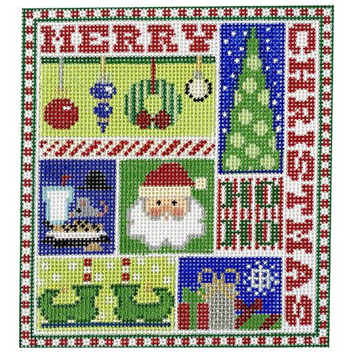 Christmas Sampler Painted Canvas The Meredith Collection 