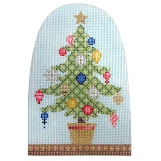 Christmas Snowdome   Little Tree Painted Canvas Kirk & Bradley 
