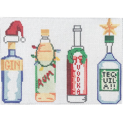 Christmas Spirits Painted Canvas A Poore Girl Paints  - 1