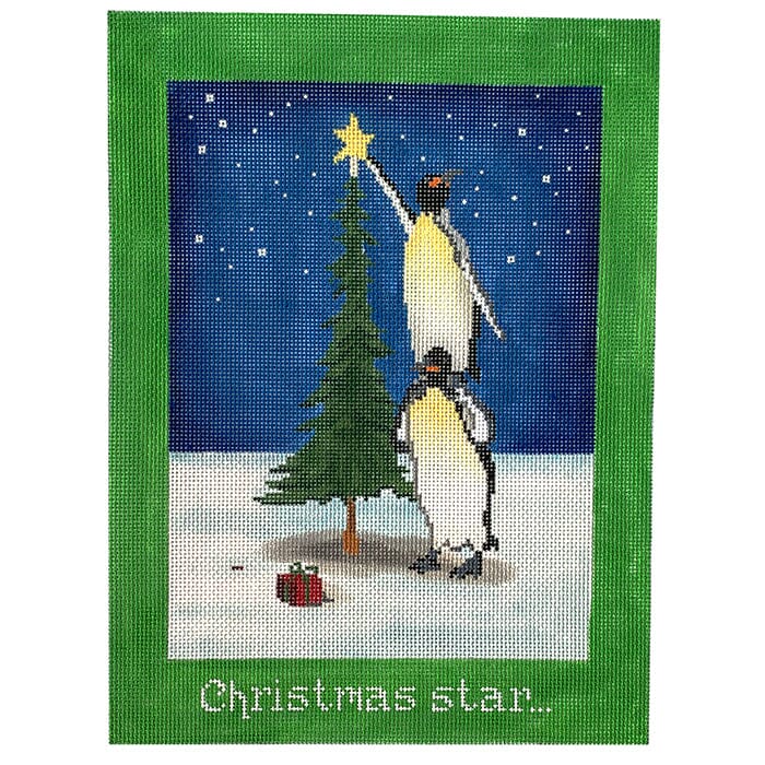 Christmas Star Painted Canvas CBK Needlepoint Collections 
