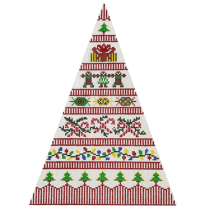 Christmas Tree 13 mesh Painted Canvas Tina Griffin Designs 