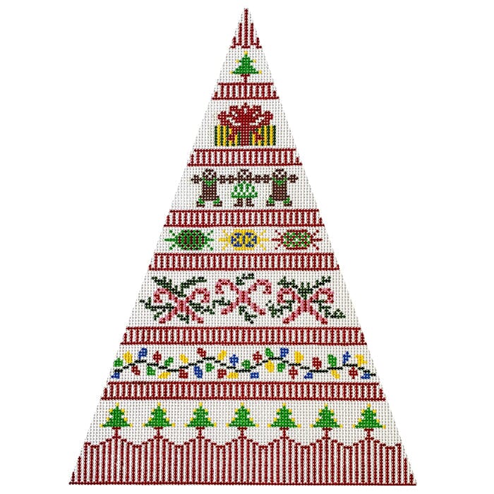 Christmas Tree 13 mesh Painted Canvas Tina Griffin Designs 
