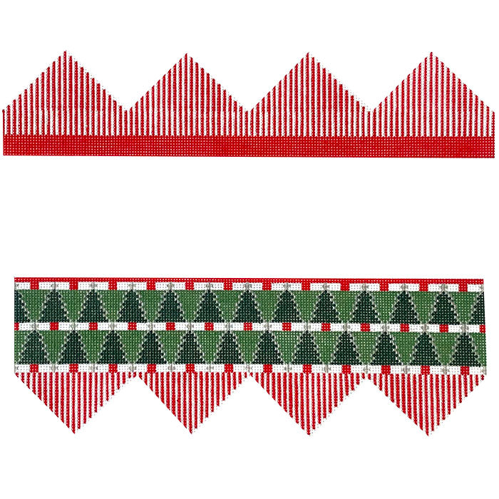 Christmas Tree Box Painted Canvas Tina Griffin Designs  - 1