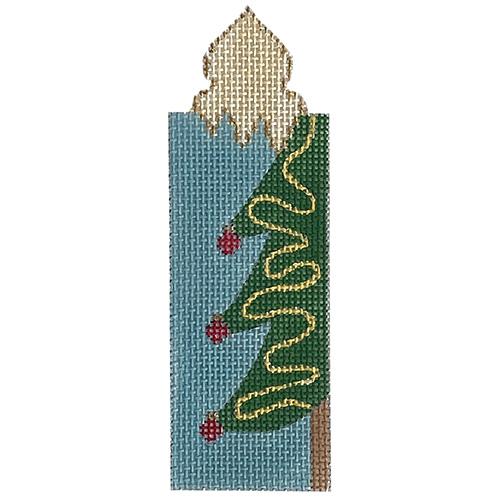 Christmas Tree Candle Painted Canvas Alice Peterson Company  - 1