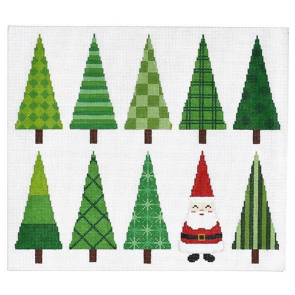 Christmas Trees Pillow Painted Canvas A Stitch in Time 