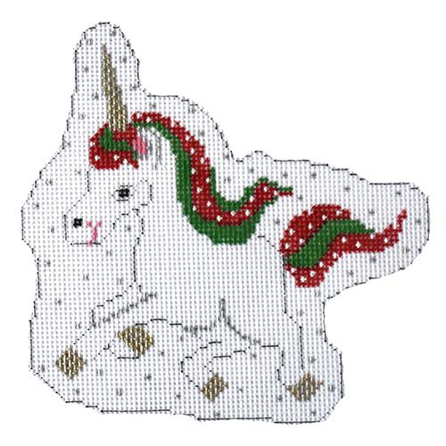 Christmas Unicorn Painted Canvas The Princess & Me  - 1