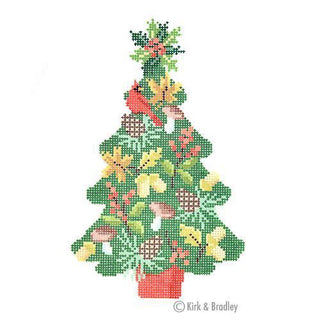 Christmas Woodland Tree Painted Canvas Kirk & Bradley 
