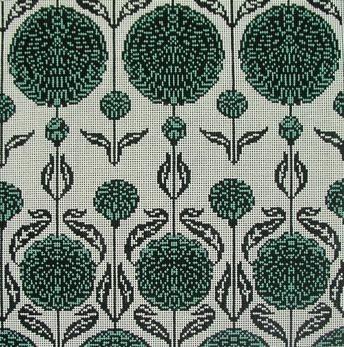 Chrysanthemum   Black Painted Canvas Cooper Oaks Design  - 1