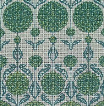 Chrysanthemum   Peacock Painted Canvas Cooper Oaks Design  - 1