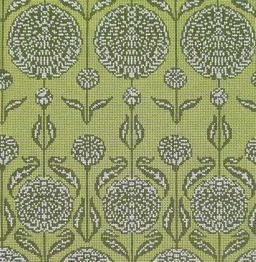 Chrysanthemum   Sage Painted Canvas Cooper Oaks Design  - 1