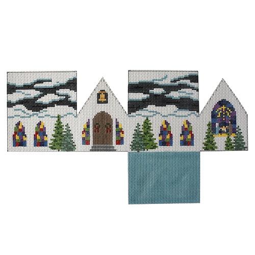 Church on 13 Mesh Painted Canvas Susan Roberts Needlepoint Designs Inc. 