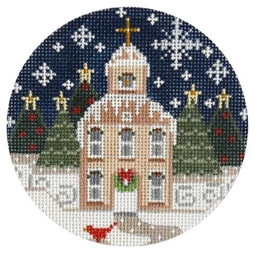 Church Ornament Painted Canvas Danji Designs  - 1