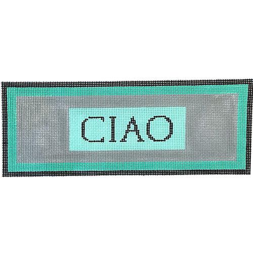 Ciao in Aqua Painted Canvas Zecca  - 1