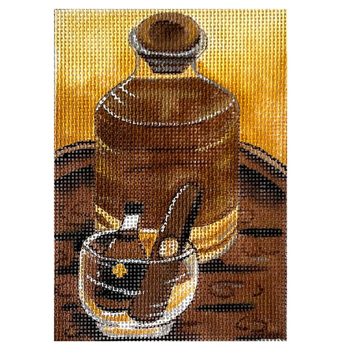 Cigar and Whiskey Painted Canvas Alice Peterson Company 