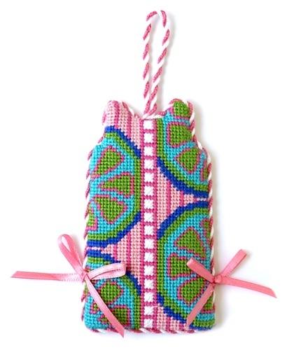 Citrus Shift on 18 Painted Canvas Two Sisters Needlepoint  - 1