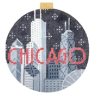 City Bauble   Chicago Painted Canvas Kirk & Bradley 
