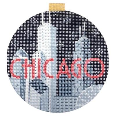 City Bauble   Chicago Painted Canvas Kirk & Bradley 
