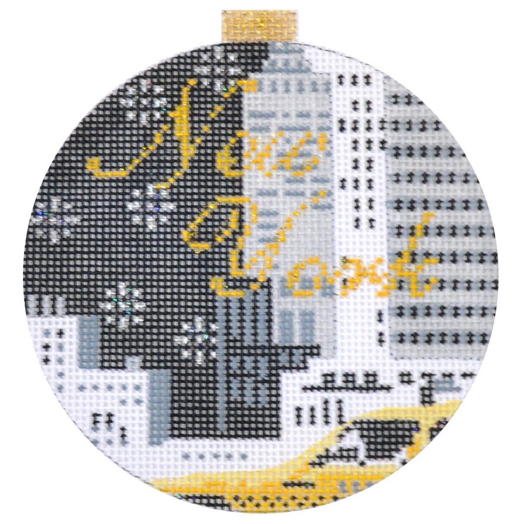 City Bauble   NYC Taxi Painted Canvas Kirk & Bradley 
