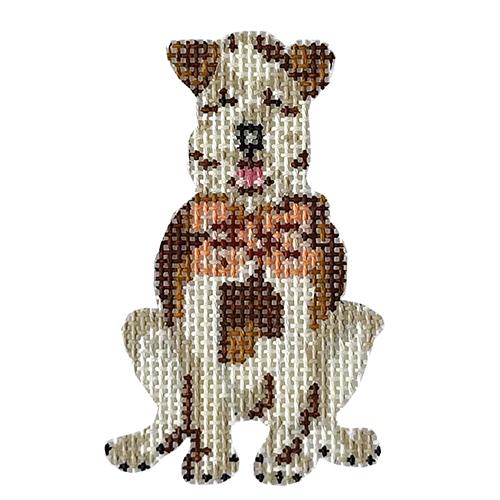 Clarence Dog Painted Canvas The Plum Stitchery  - 1