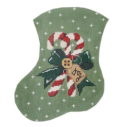 Classic Candy Canes Painted Canvas The Meredith Collection  - 1
