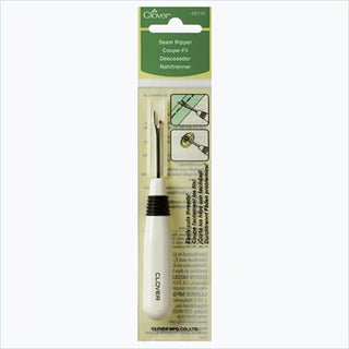 Clover Seam Ripper   White Ergonomic Handle Accessories Fleur de Paris 
