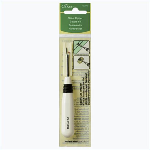 Clover Seam Ripper   White Ergonomic Handle Accessories Fleur de Paris 
