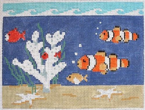Clown Fish Painted Canvas Kathy Schenkel Designs  - 1