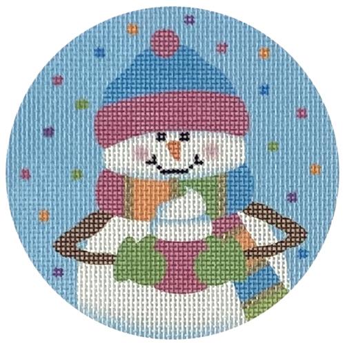Cocoa Snowgirl Painted Canvas Pepperberry Designs  - 1