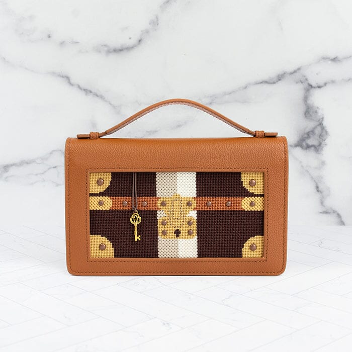 Cognac Everyday Clutch Steamer Trunk Insert Kit Kits Rachel Donley Steamer Trunk Canvas with Stitch Guide & Threads Only 