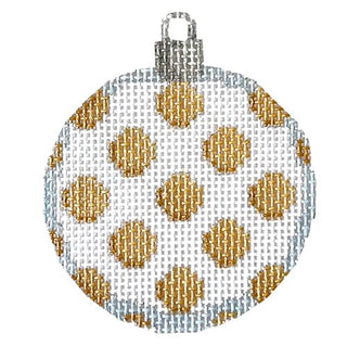 Coin Dot Mini Ball White Gold Painted Canvas Associated Talents 
