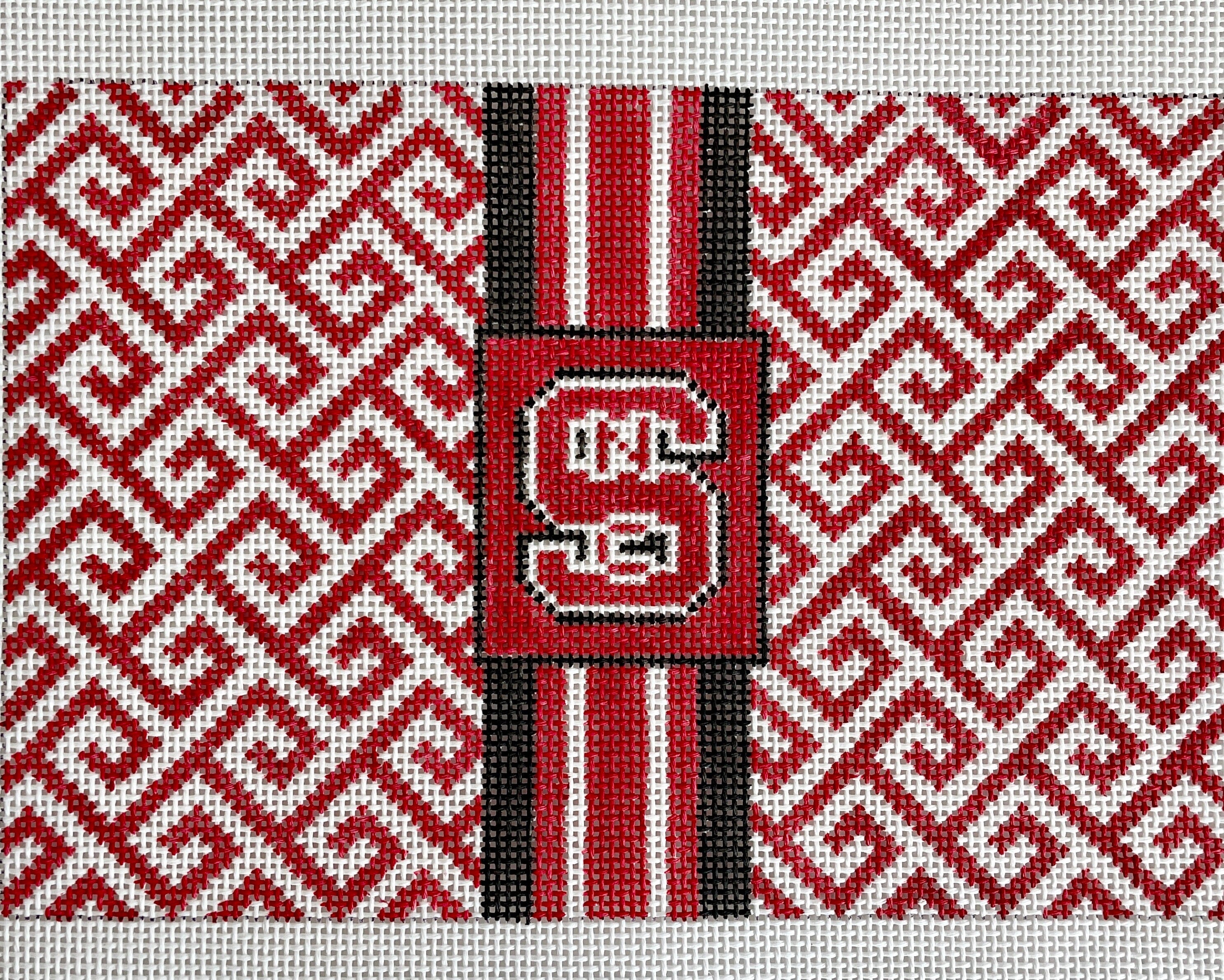 College Clutch   NC State Wolfpack Painted Canvas Kristine Kingston 
