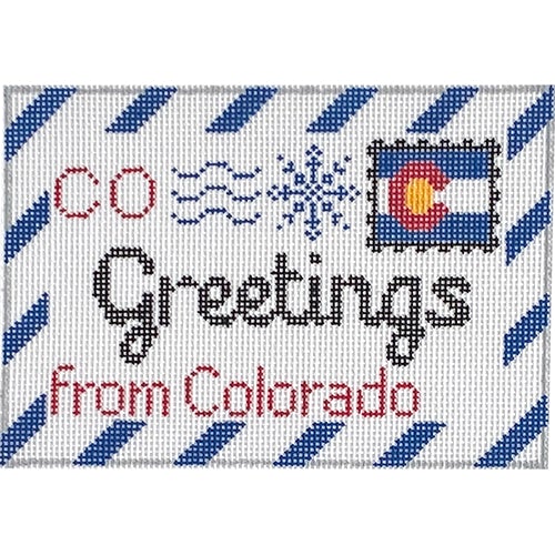 Colorado Letter Painted Canvas Rachel Donley 