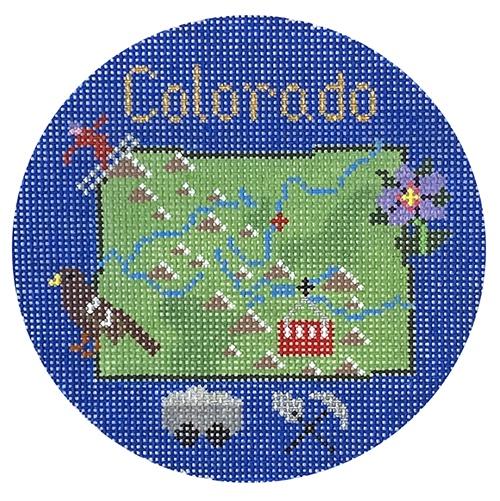 Colorado Ornament Painted Canvas Silver Needle 