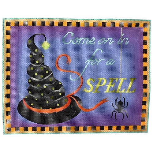 Come On In for a Spell Painted Canvas Kate Dickerson Needlepoint Collections 