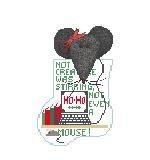 Computer Mini Sock with Mouse Insert Painted Canvas Kathy Schenkel Designs  - 1