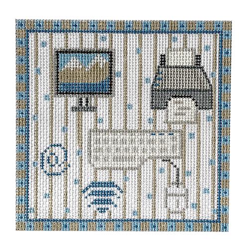 Computer Square Painted Canvas Danji Designs  - 1