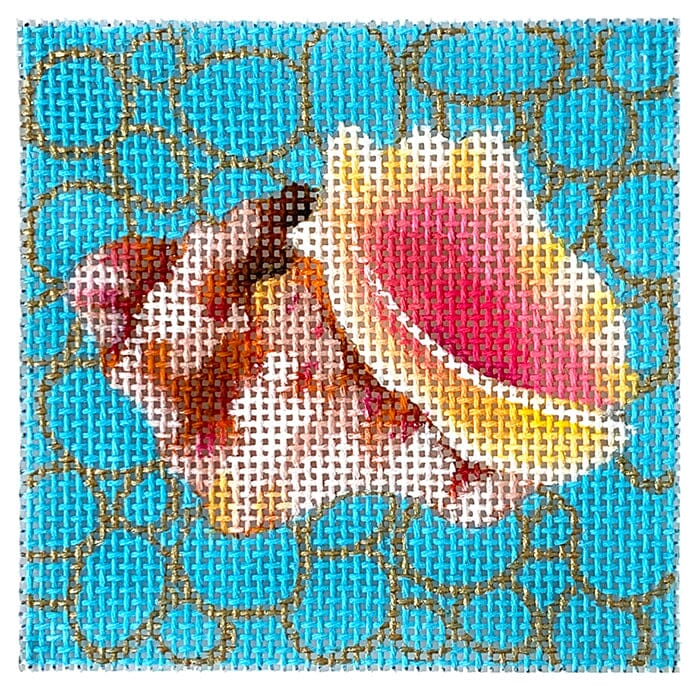 Conch Shell Square Insert Painted Canvas Colors of Praise 
