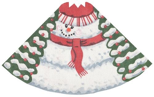 Cone Snowman Painted Canvas Labors of Love Needlepoint 